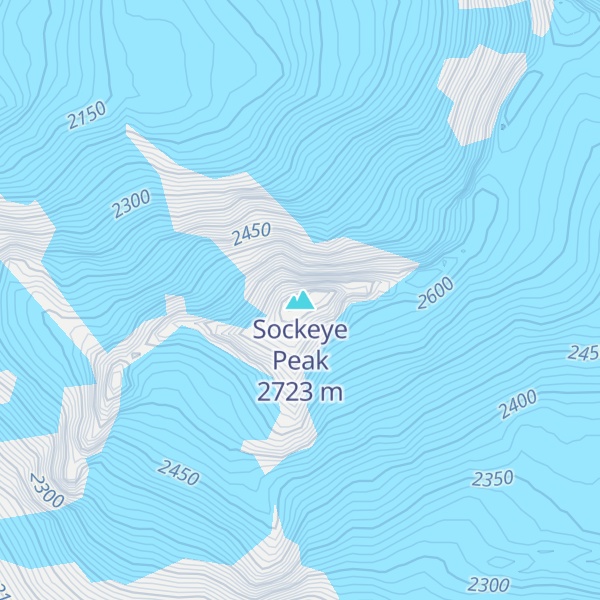 Map of Sockeye Peak