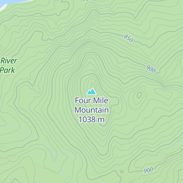 Map of Four Mile Mountain