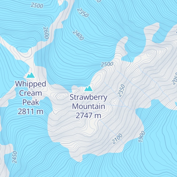 Map of Strawberry Mountain