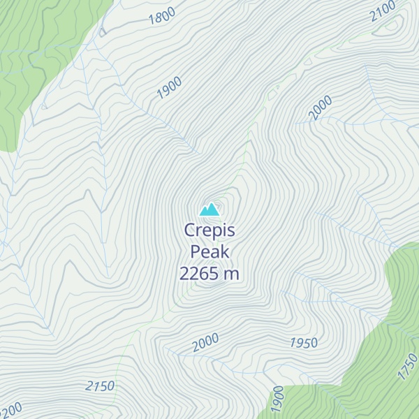 Map of Crepis Peak