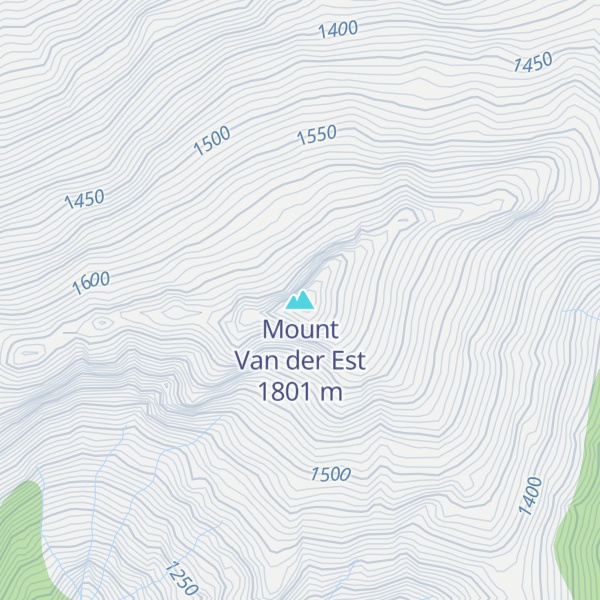 Map of Mount Van der Est