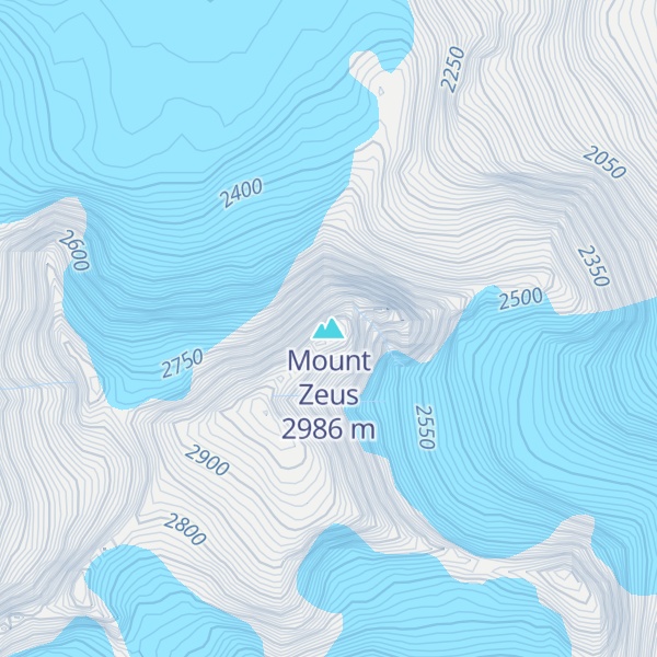 Map of Mount Zeus