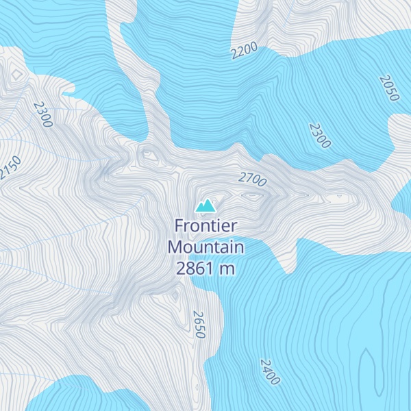 Map of Frontier Mountain