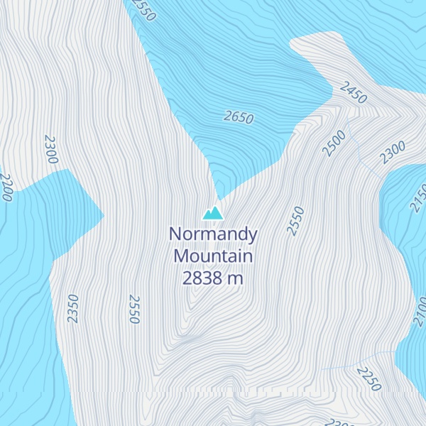 Map of Normandy Mountain