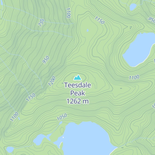 Map of Teesdale Peak