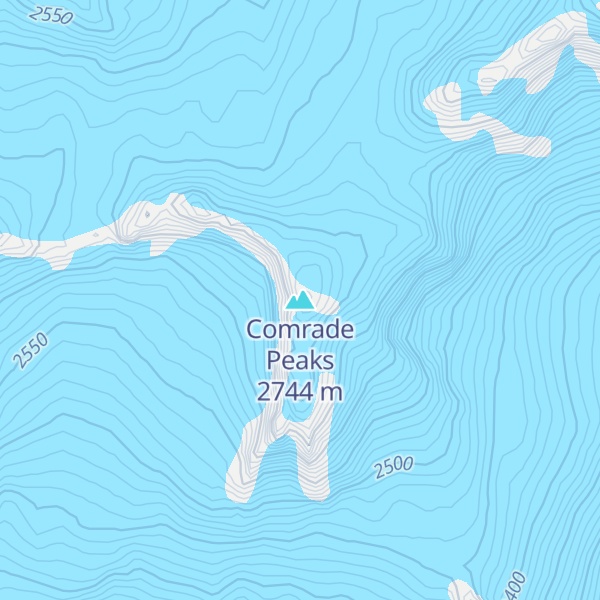 Map of Comrade Peaks
