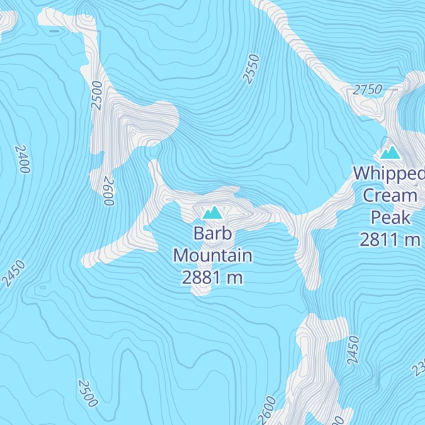 Map of Barb Mountain