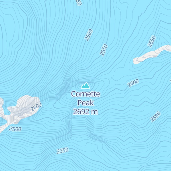 Map of Cornette Peak
