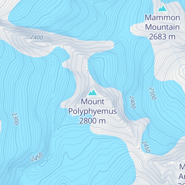 Map of Mount Polyphyemus