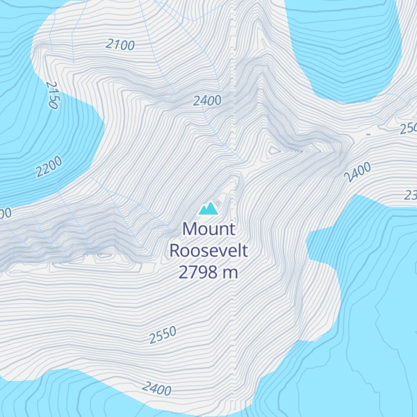 Map of Mount Roosevelt