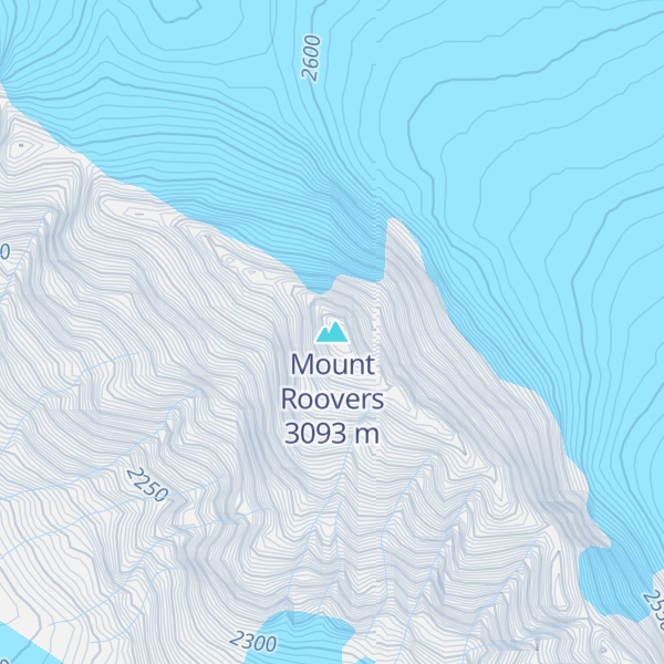 Map of Mount Roovers