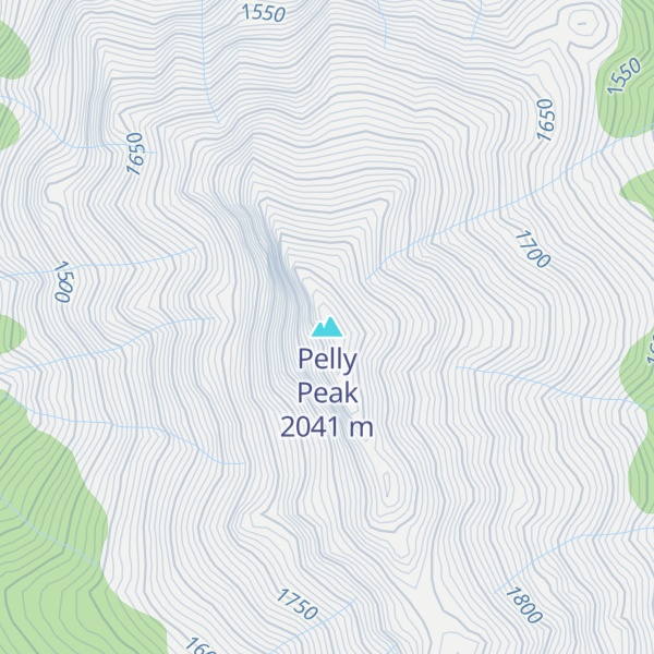 Map of Pelly Peak