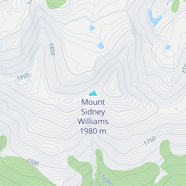Map of Mount Sidney Williams