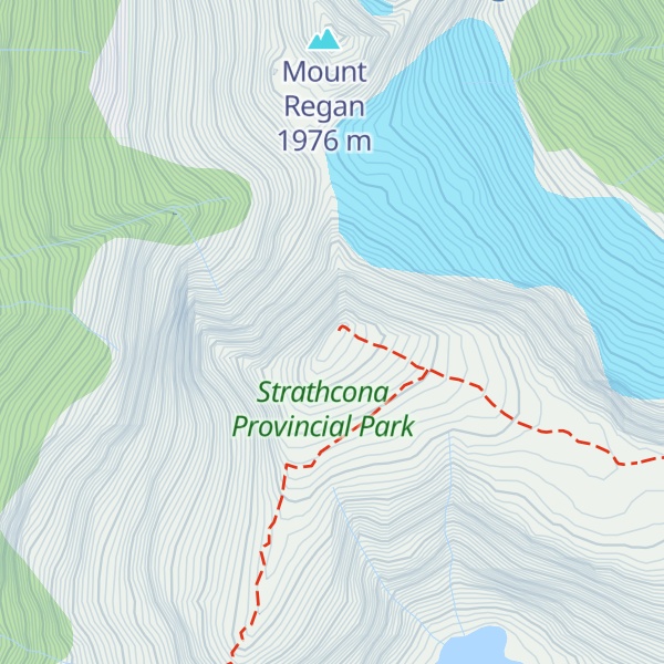 Map of Mount Albert Edward