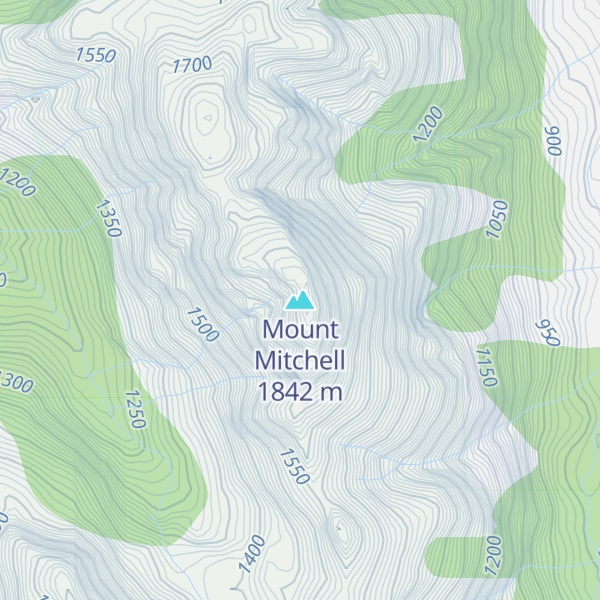 Map of Mount Mitchell