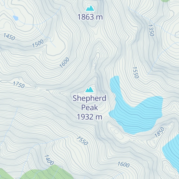 Map of Shepherd Peak