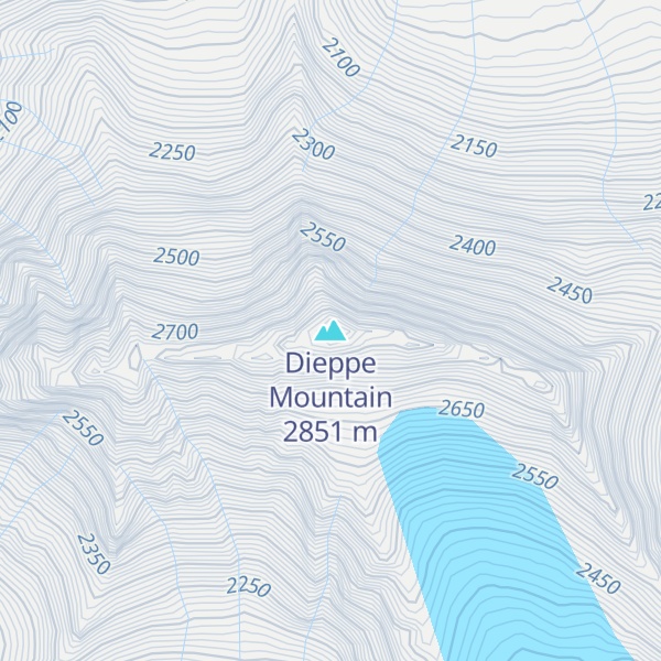 Map of Dieppe Mountain