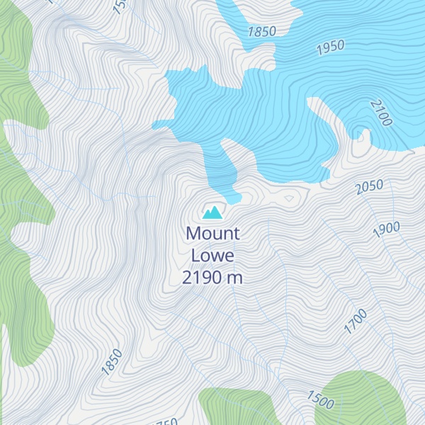 Map of Mount Lowe