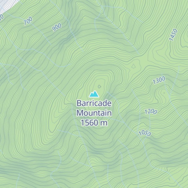 Map of Barricade Mountain