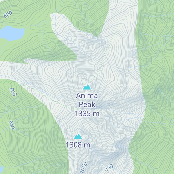 Map of Anima Peak