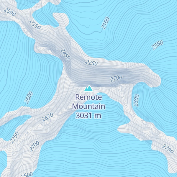 Map of Remote Mountain