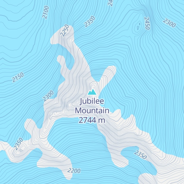 Map of Jubilee Mountain