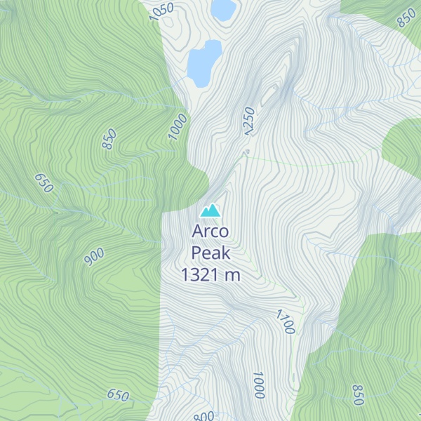 Map of Arco Peak