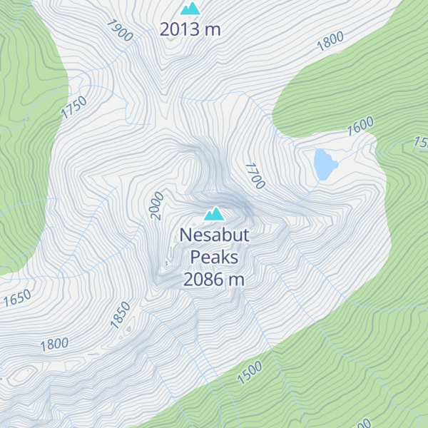 Map of Nesabut Peaks