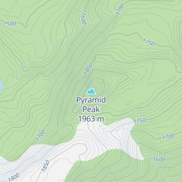 Map of Pyramid Peak