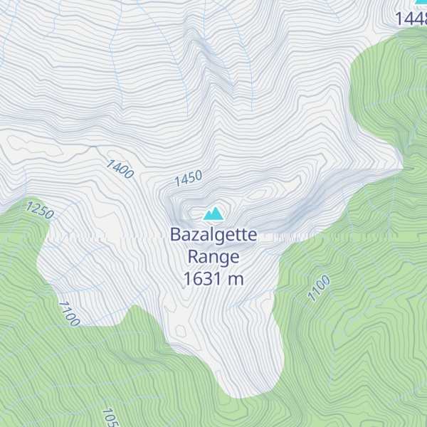 Map of Bazalgette Range
