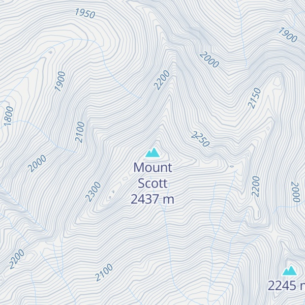 Map of Mount Scott