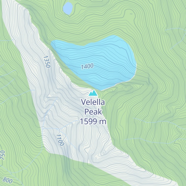 Map of Velella Peak