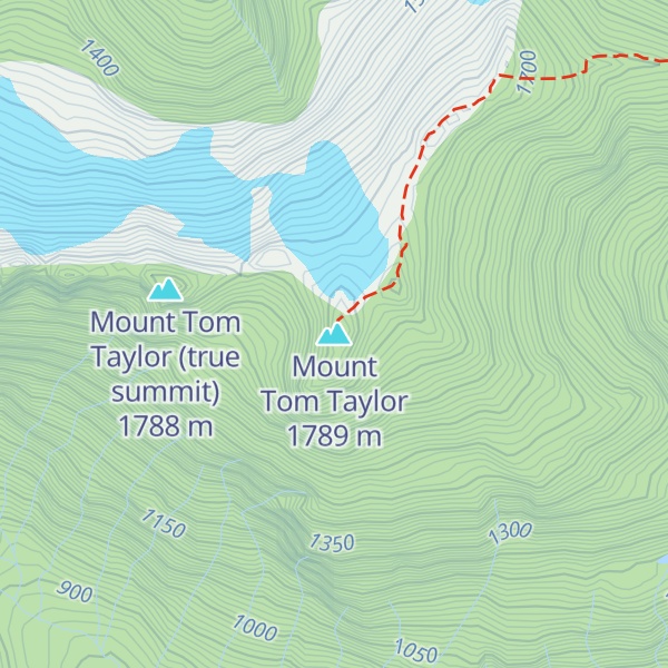 Map of Mount Tom Taylor