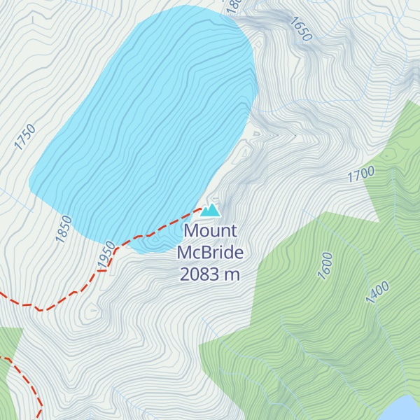 Map of Mount McBride