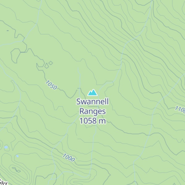 Map of Swannell Ranges