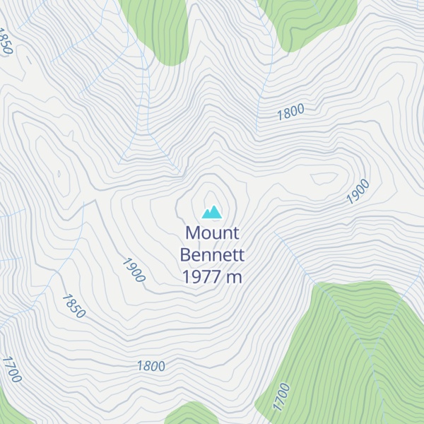 Map of Mount Bennett