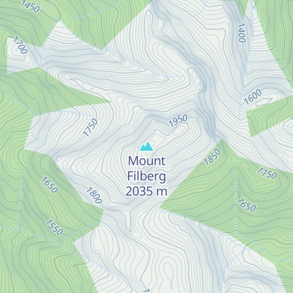 Map of Mount Filberg