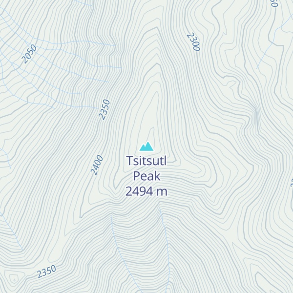 Map of Tsitsutl Peak