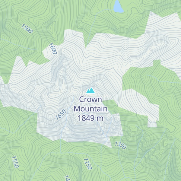 Map of Crown Mountain