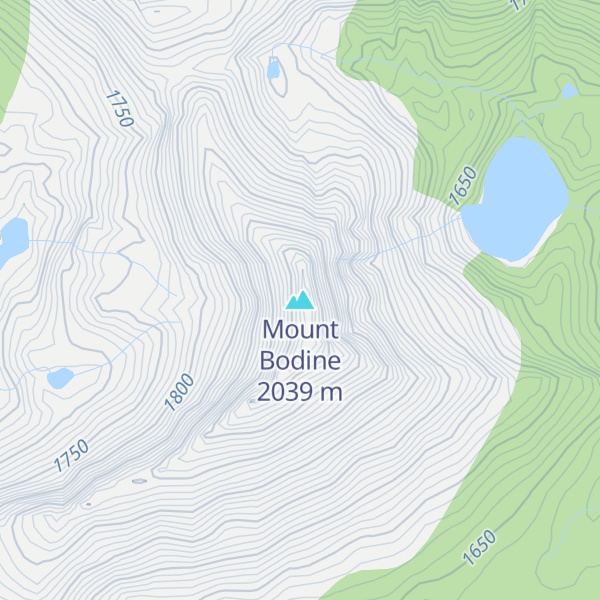 Map of Mount Bodine