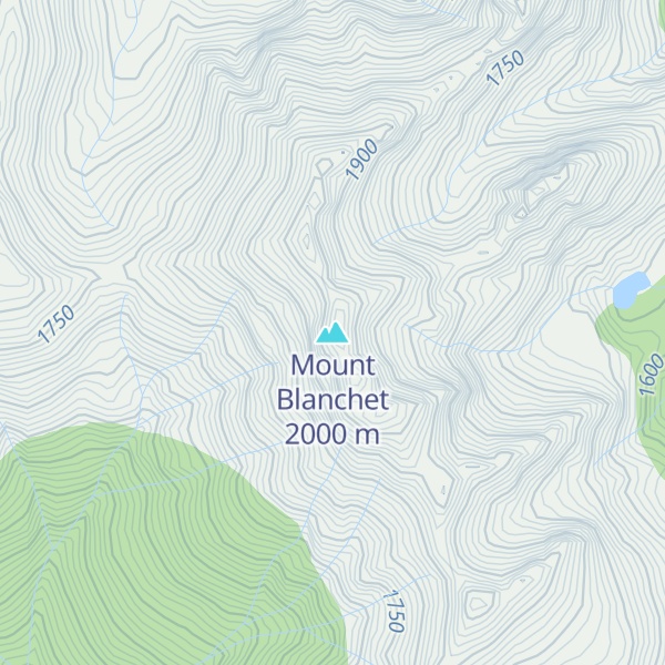 Map of Mount Blanchet