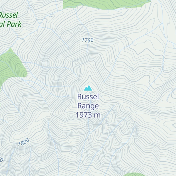 Map of Russel Range