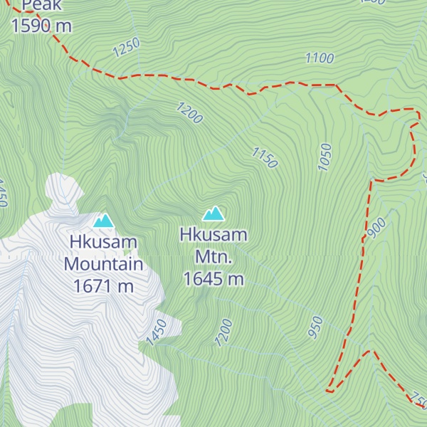 Map of Hkusam Mtn.
