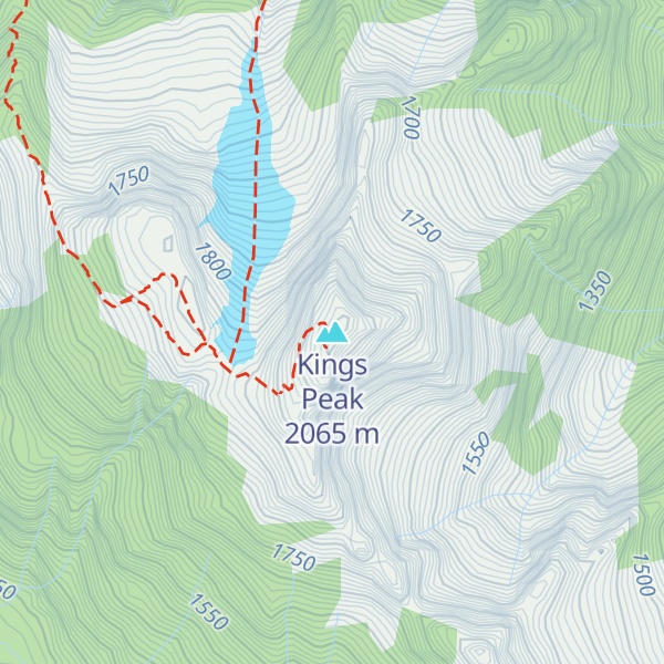 Map of Kings Peak