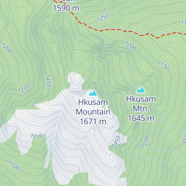 Map of Hkusam Mountain
