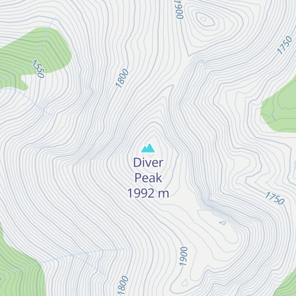 Map of Diver Peak