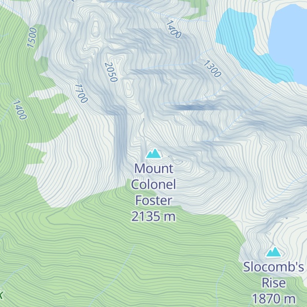 Map of Mount Colonel Foster