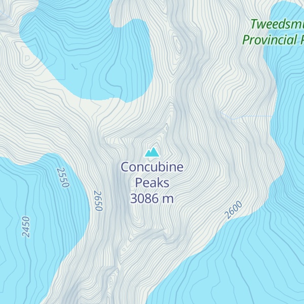 Map of Concubine Peaks