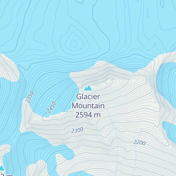 Map of Glacier Mountain
