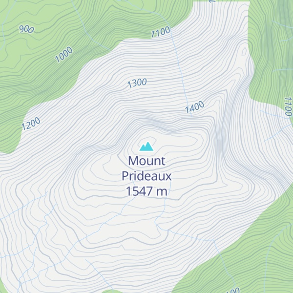 Map of Mount Prideaux